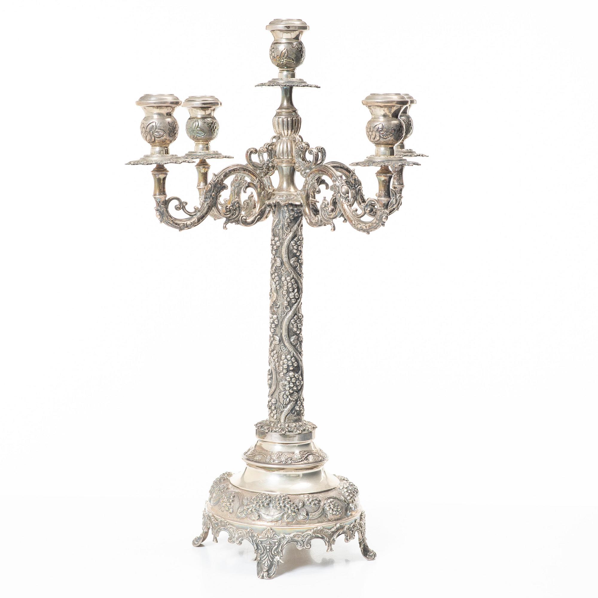 Kandelaber, silver, 1900-tal.