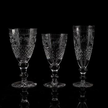 A glass service, 'Elvira Madigan', Kosta. 33 pc.
