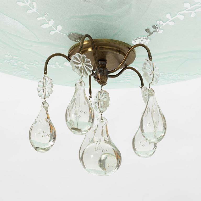 A Swedish Grace ceiling lamp, 1020's/30's.