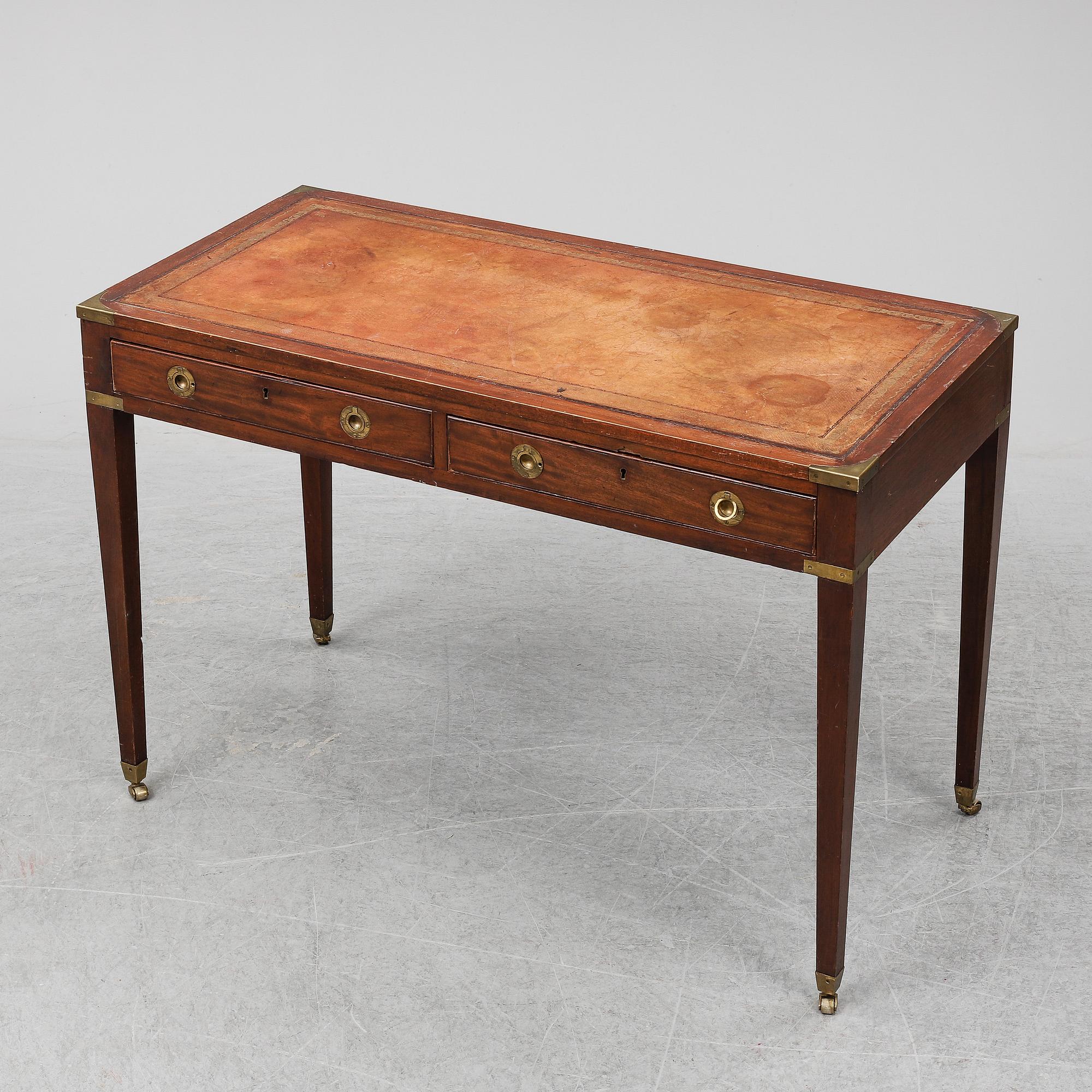 SKRIVBORD, mahogny, England, 1800-talets slut.