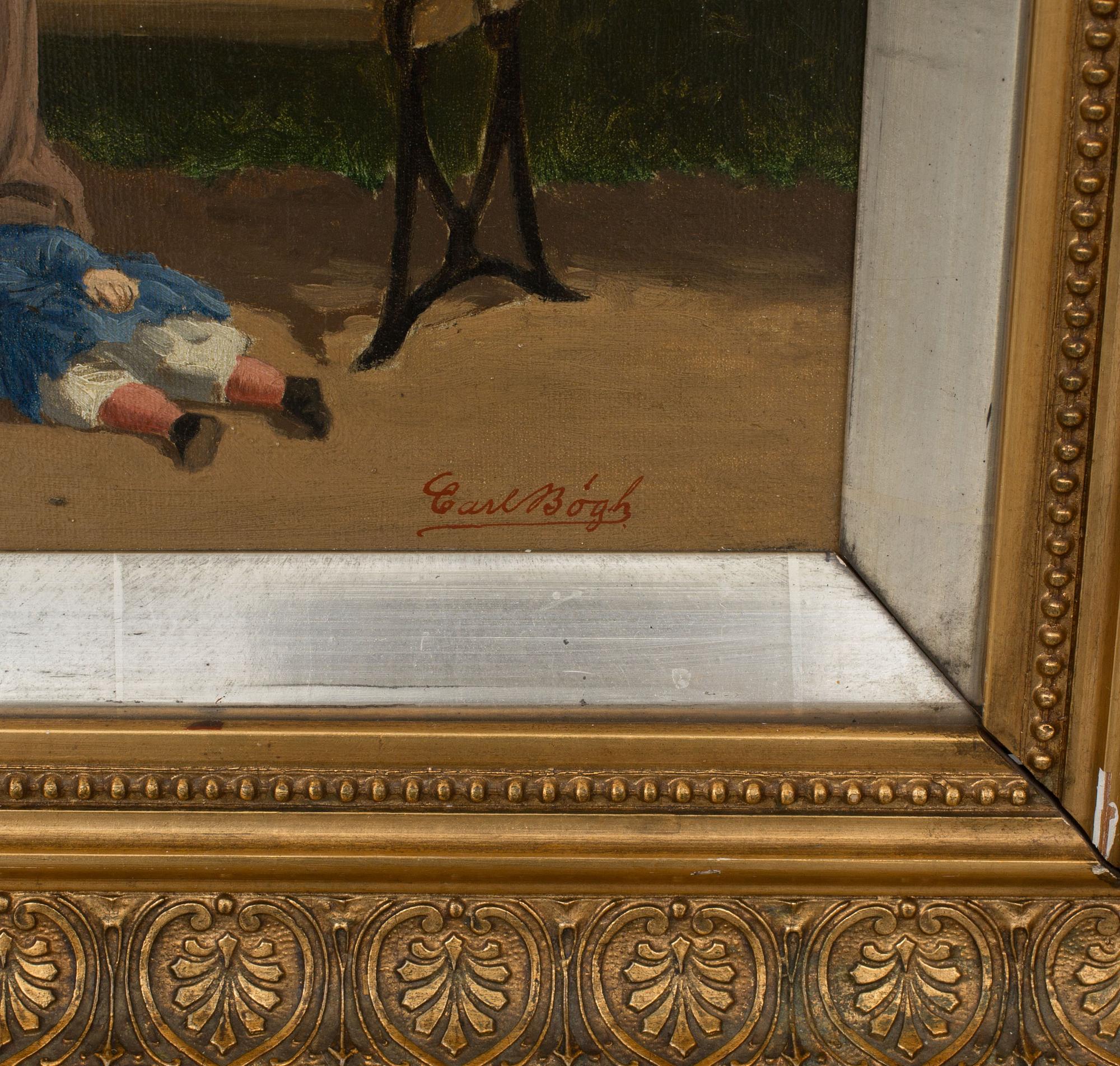 CARL BÖGH. Olja på duk, signerad.