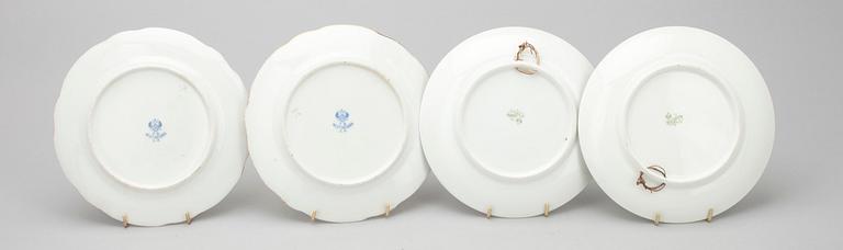 ASSIETTER, 2+2, porslin, Kuznetsov, Riga och Dulevo fabriker, 1800-talets slut.