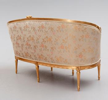 SALONGSGRUPP, 3 delar, gustaviansk stil, 1900-talets första hälft.