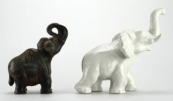 FIGURINER, 2 st, keramik,  Vicke Lindstrand och Gunnar Nylund, Uppsala-Ekeby samt Rörstrand.