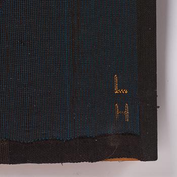 Lillian Holm, a tapestry, flat weave, ca 161 x 53,5 cm, signed LH.