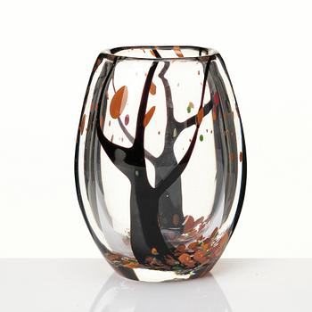 Vicke Lindstrand, an 'Autumn' (Höst) glass vase, Kosta glassworks, Sweden 1950-60s.