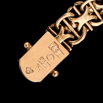 ARMBAND, 18K guld ÄSA Ädelsmycken, Stockholm 1965. Vikt ca 23 g.