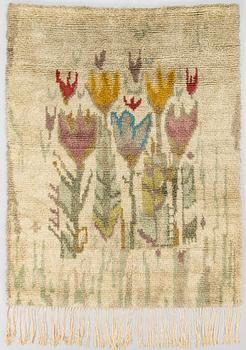 Runar Engblom, a 1930's long pile 'Crocus' rya rug. Circa 150 x 116 cm.