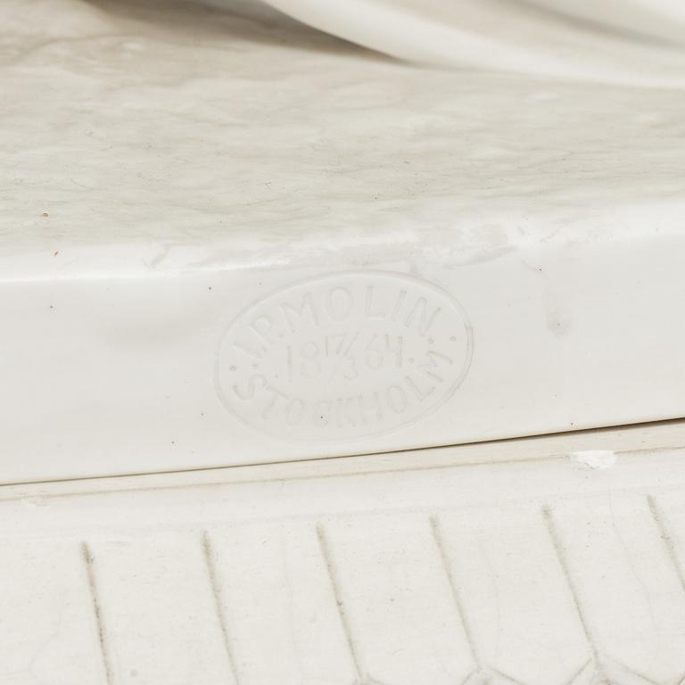 JOHAN PETER MOLIN, efter. Skulptur, parian, Gustavsberg.