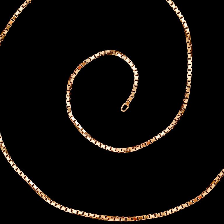 KEDJA, 18 k guld, venetiansk länk. Vikt ca 17 gram.