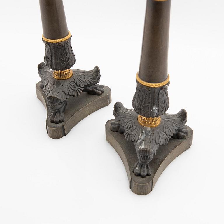 Candelabras a pair, late Empire, France first half / mid 19th century.