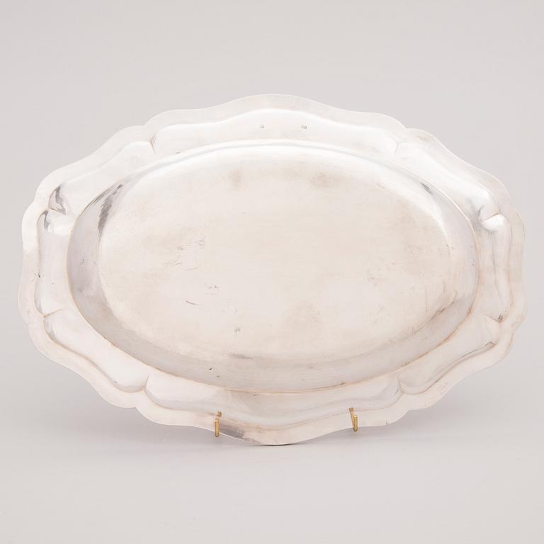 SERVERINGSFAT, silver, Johann Hues, Hamburg, 1700-talets slut.
