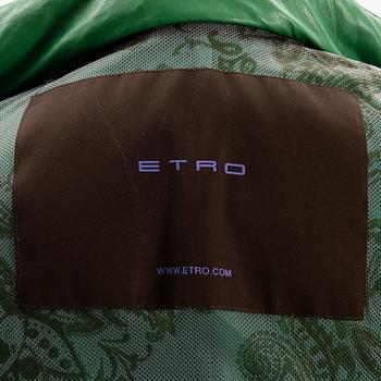 AN ETRO LEATHER JACKET, size M.