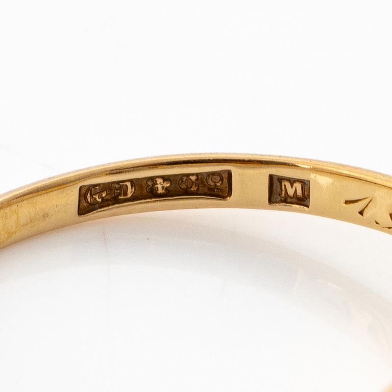 Ring, 18K gold with light aquamarine.