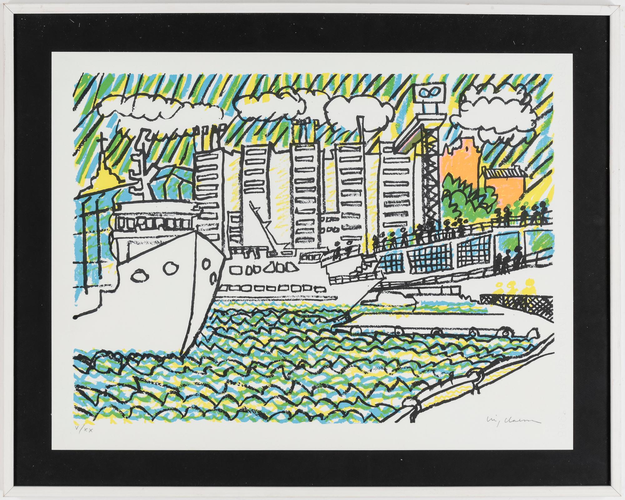 STIG CLAESSON, färglitografi, signerad och numrerad V/XX.