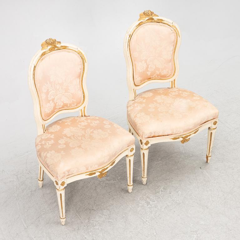 A pair of transition chairs, (Rococo-Gustavian), second half of the 18th Century.