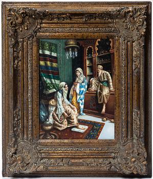 Ettore Simonetti, kopia efter, "At the Shoe Shop".