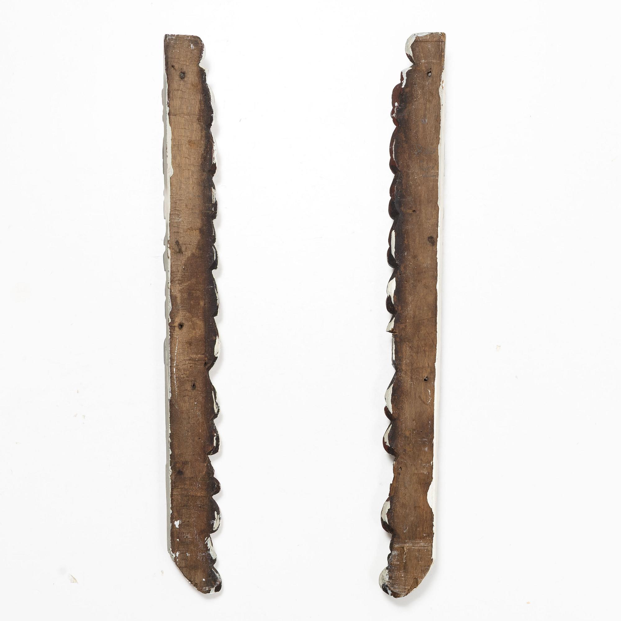 A pair of Baroque decorative elements, 18th Century.