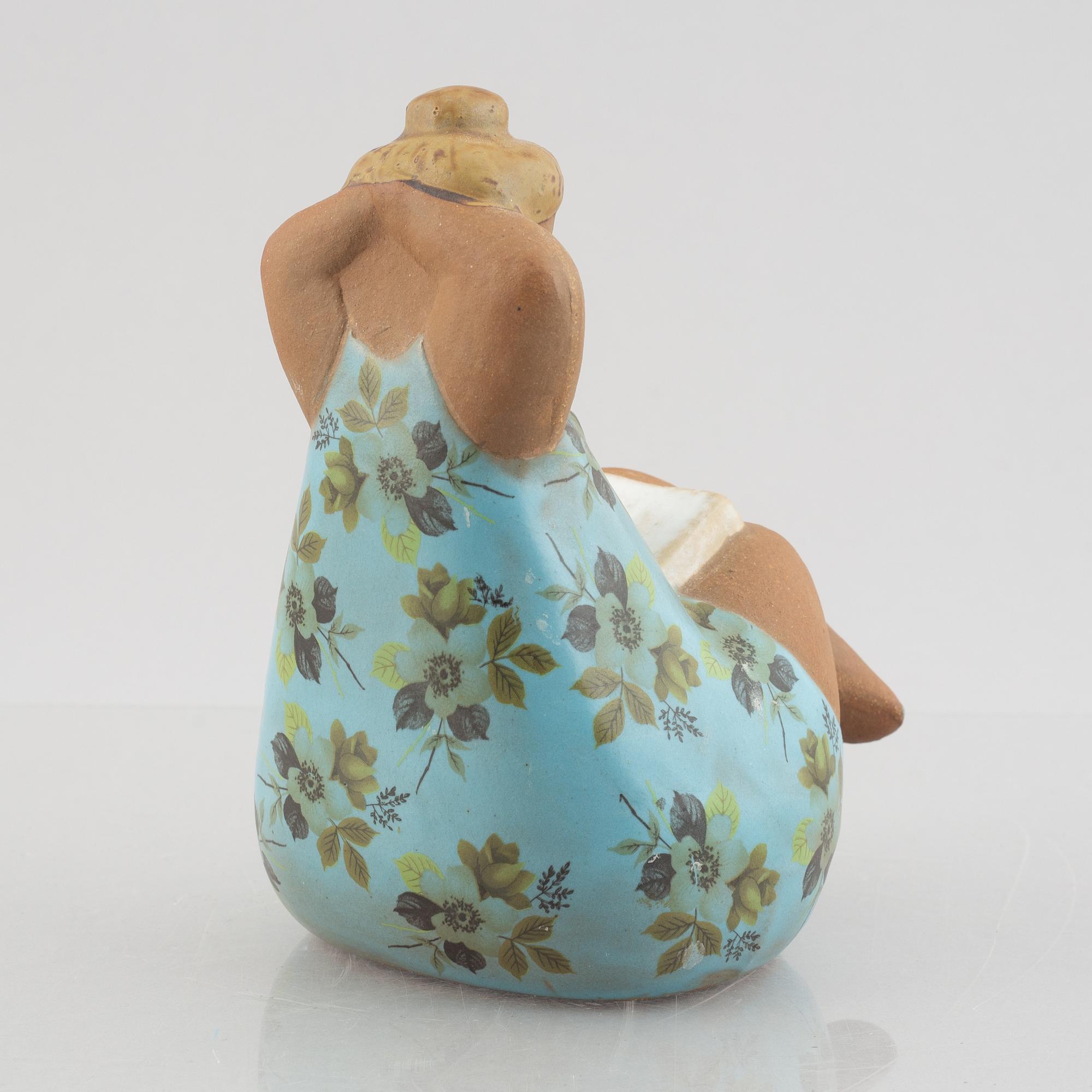 Lisa Larson, a stoneware figurine, 'Emma' from the series 'ABC-flickorna', Gustavsberg.