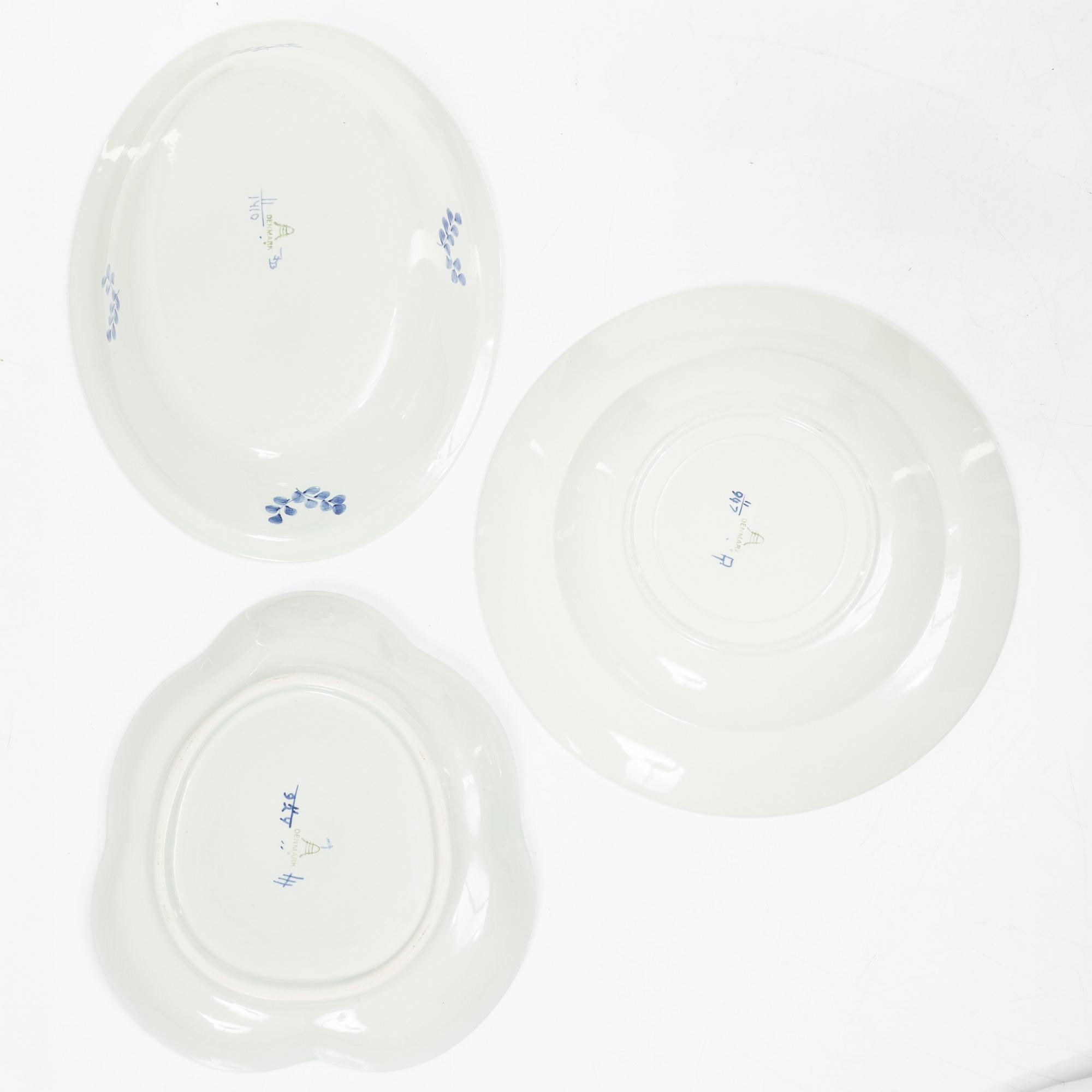 Royal Copenhagen, Dinner service, 94 pieces, earthenware, “Tranquebar”, Aluminia, Denmark.
