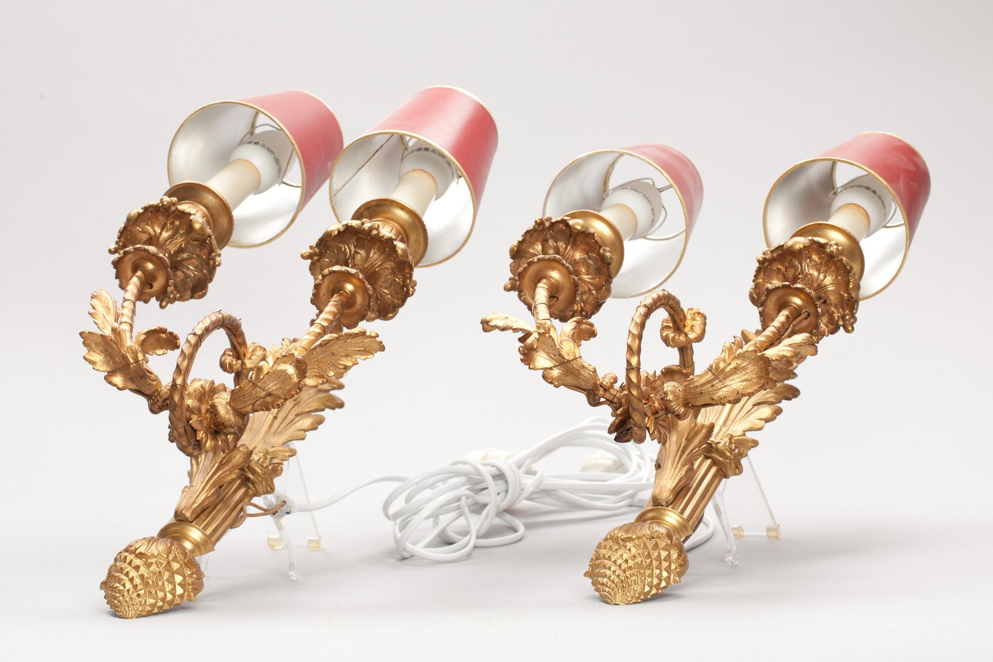 VÄGGAPPLICKER, ett par, 1800-talets slut.