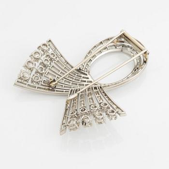 Platinum and diamond brooch.