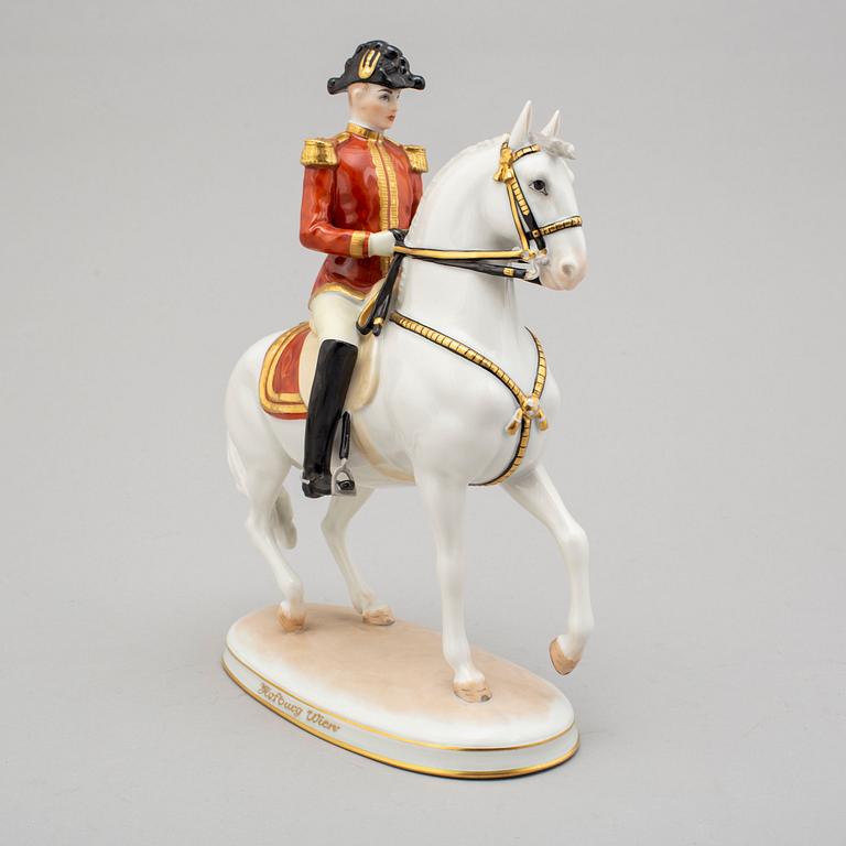 A second half of the 20th century Vienna porcelain figure 'Piruette - Spanische Reitschule'.