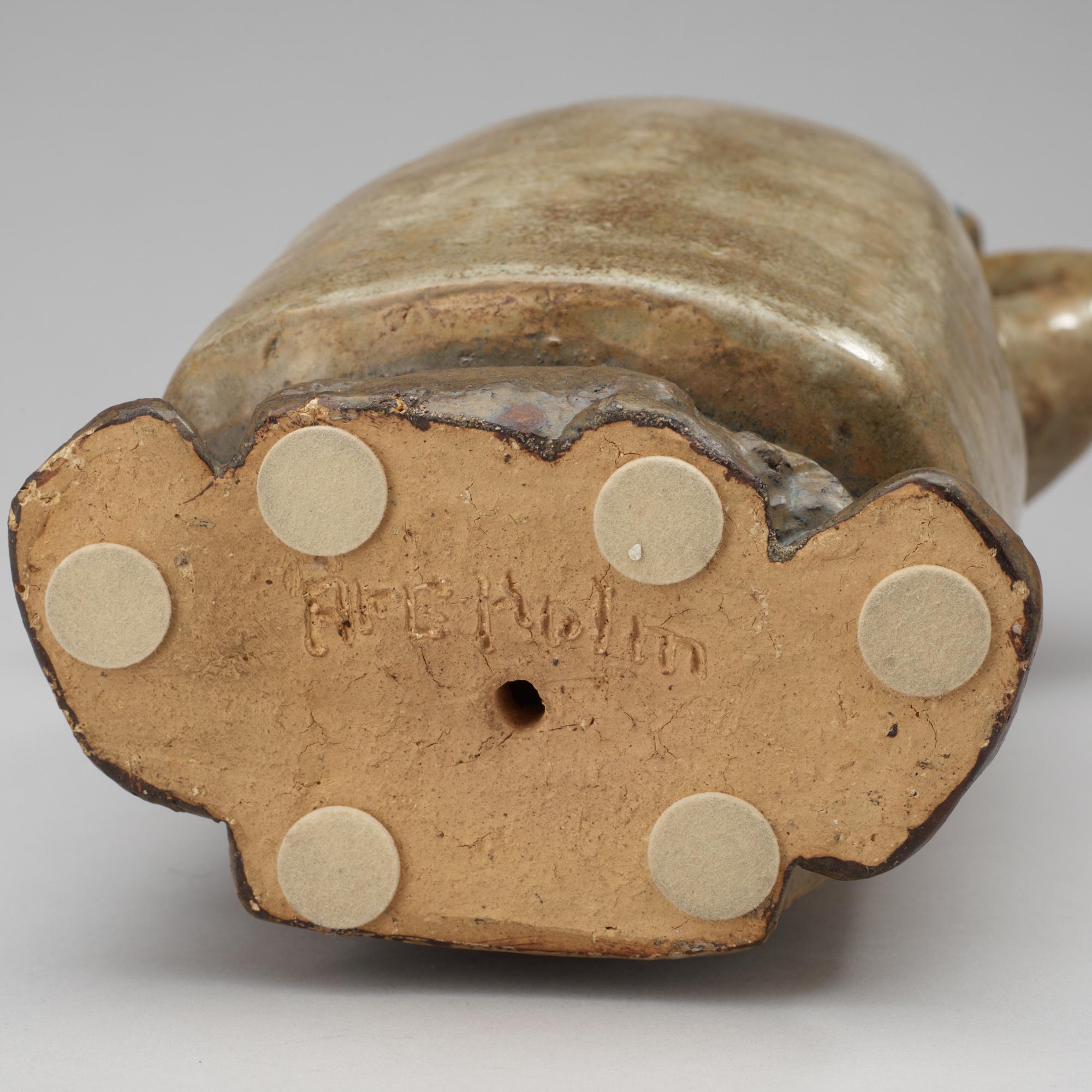 An Åke Holm stoneware sculpture, Höganäs 1950's.