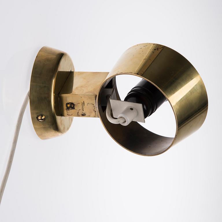 VÄGGLAMPA, modell 9478, Paavo Tynell, Idman 1900-talets mitt.