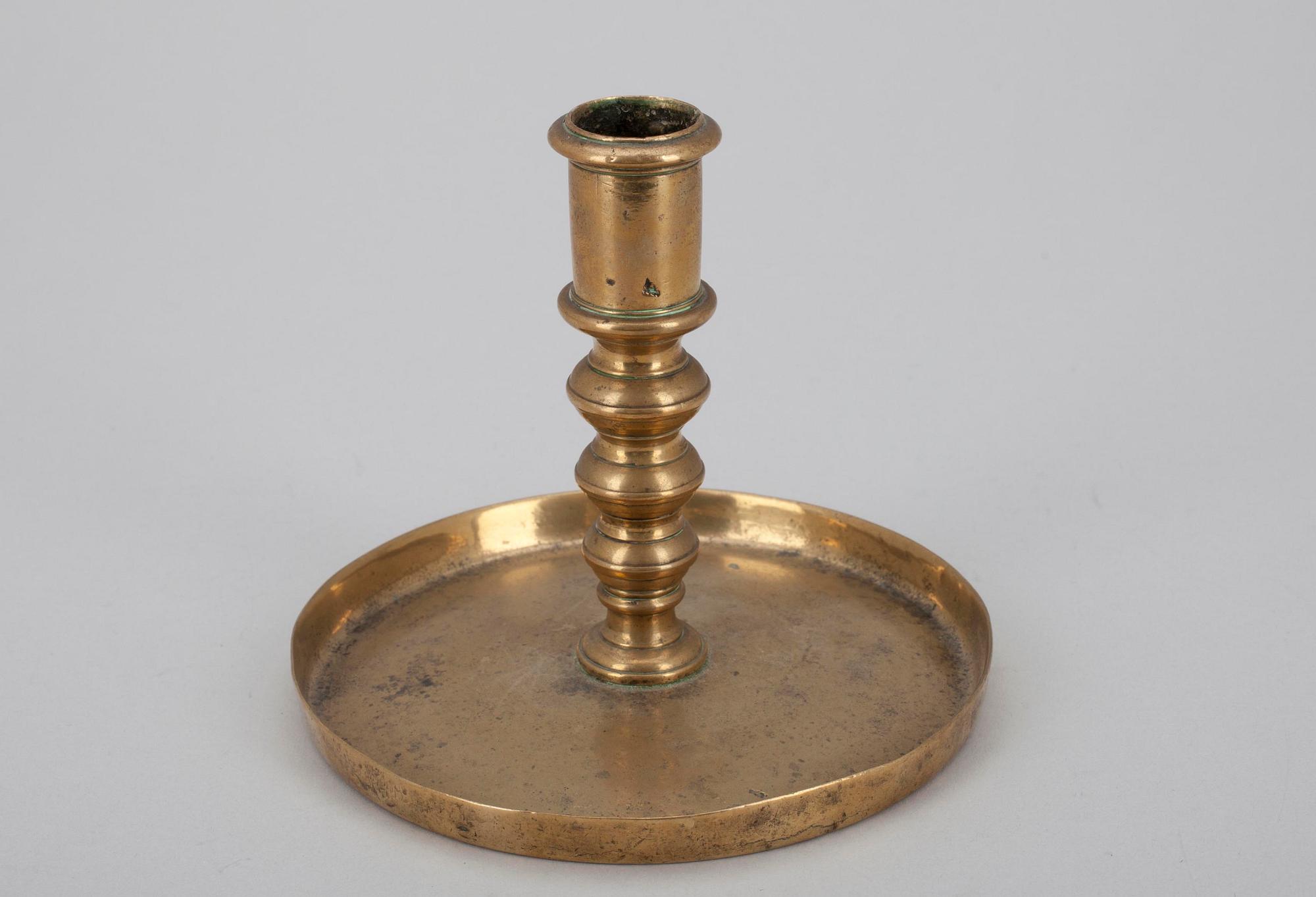 LJUSSTAKE, mässing, barock, ca 1700.