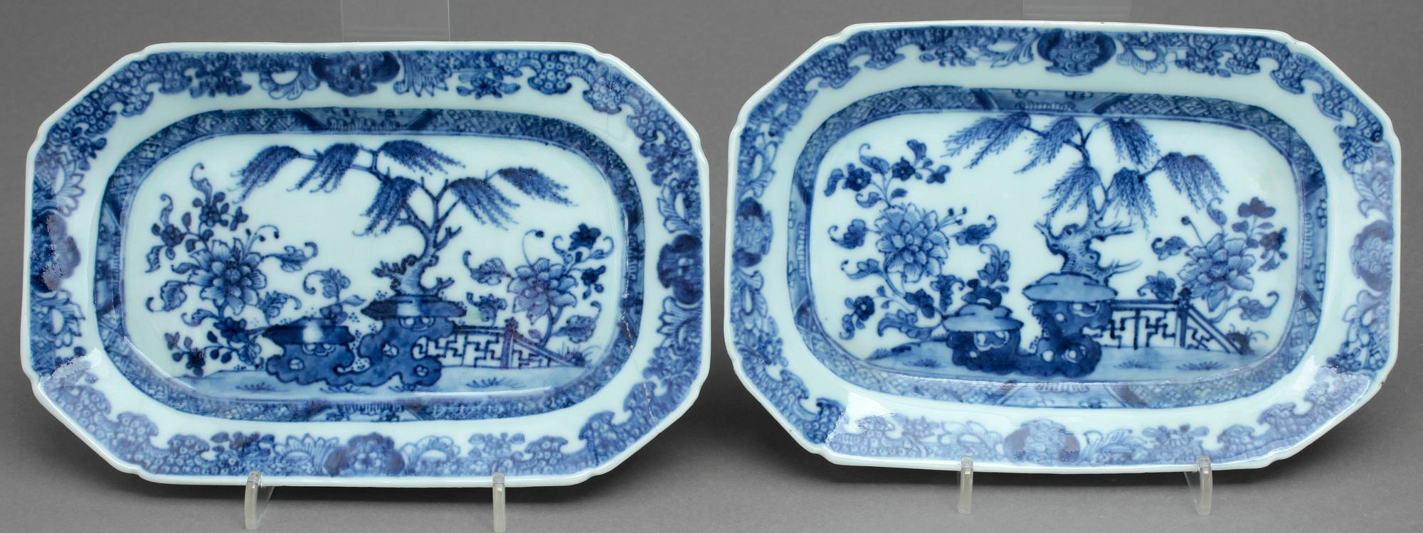 STEKFAT, 4+1, porslin, Qianlong, Kina 1700-tal.