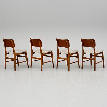 STOLAR, 4 stycken, Danmark, 1900-talets mitt.