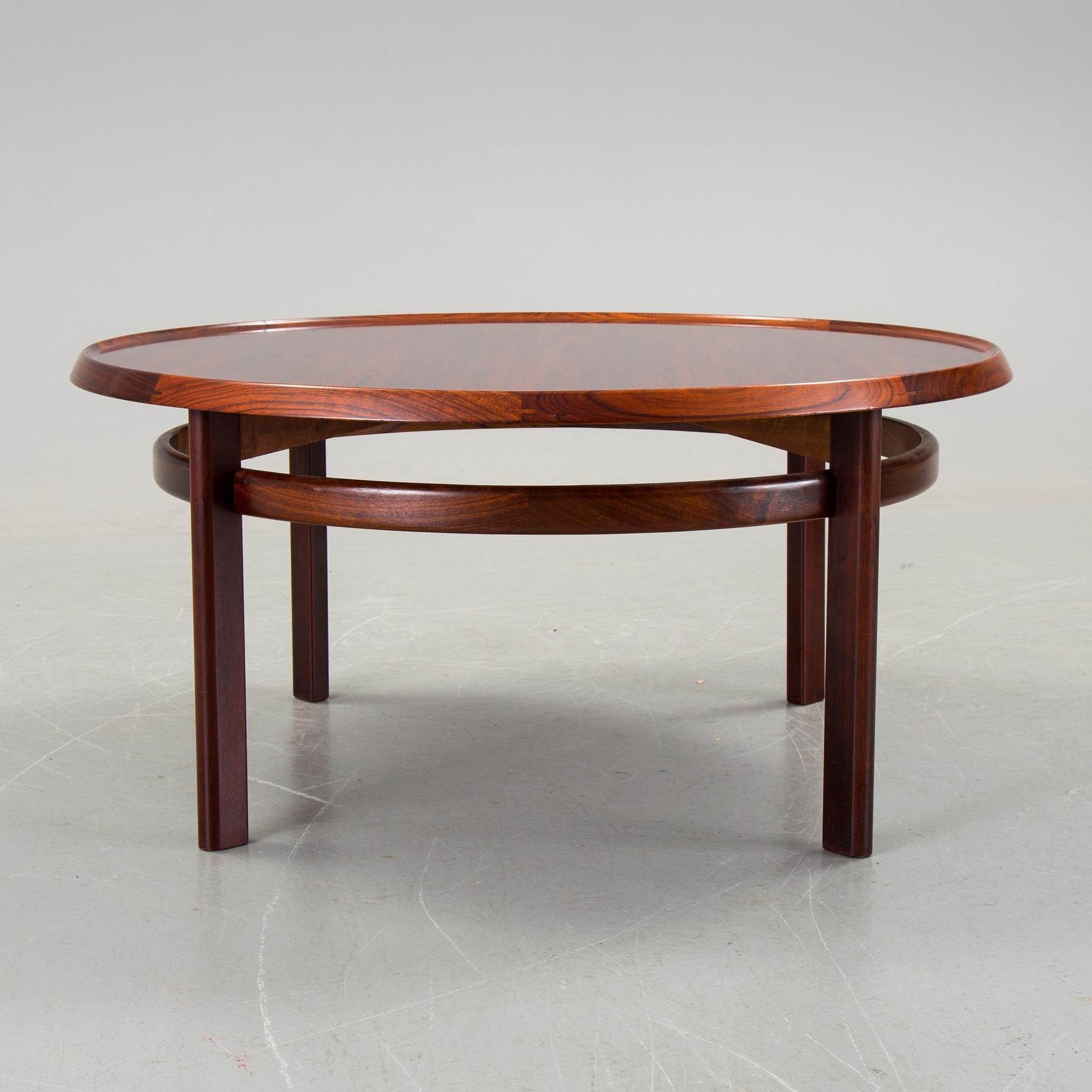 A Torbjörn Afdal rosewood sofa table from Haug Sniekkeri, Bruksbo, Norway, 1960's.