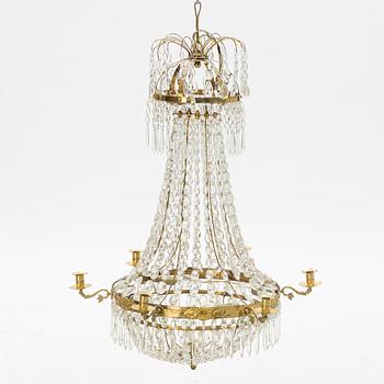 A Swedish Empire Chandelier, 19th century.