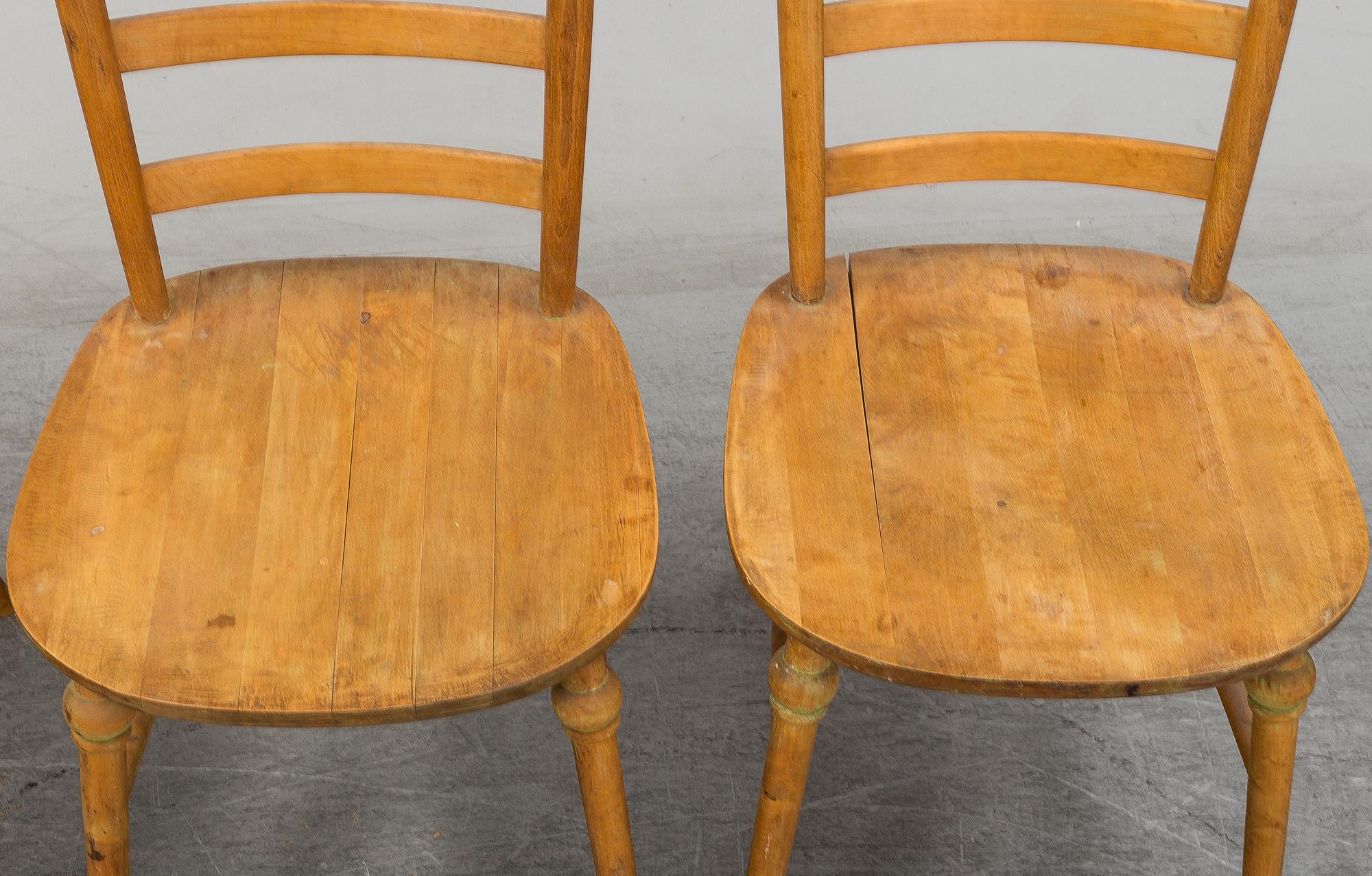 Four 20th century chairs by Nässjö Stolfabrik.