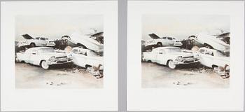 ULF WAHLBERG, 2 st, färglitografier, signerade och daterade -78.