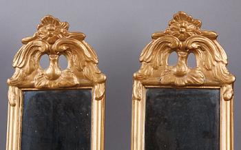 SPEGELAMPETTER, ett par, rokokostil, 1900-tal.