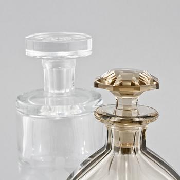 KARAFFER, 2 st, glas, Kosta, 1920/1930-tal.