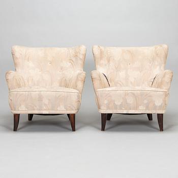 Ilmari Lappalainen, fåtöljer, ett par, "Laila", Asko, Finland 1950-tal.