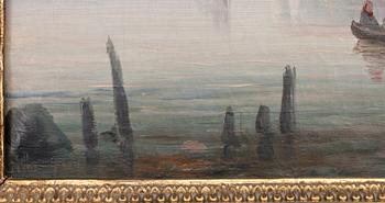 OKÄND KONSTÄR, olja på duk, otydlig signering, 1800-tal.