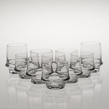 TAPIO WIRKKALA, glas, 10 st, "Marski", Iittala, 1900-talets slut.