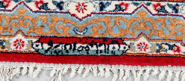 Keshan semi-antique rug, approximately 388x311 cm.