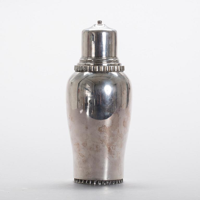 COCKTAIL SHAKER, nysilver, Svebd Poulsen, Danmark.