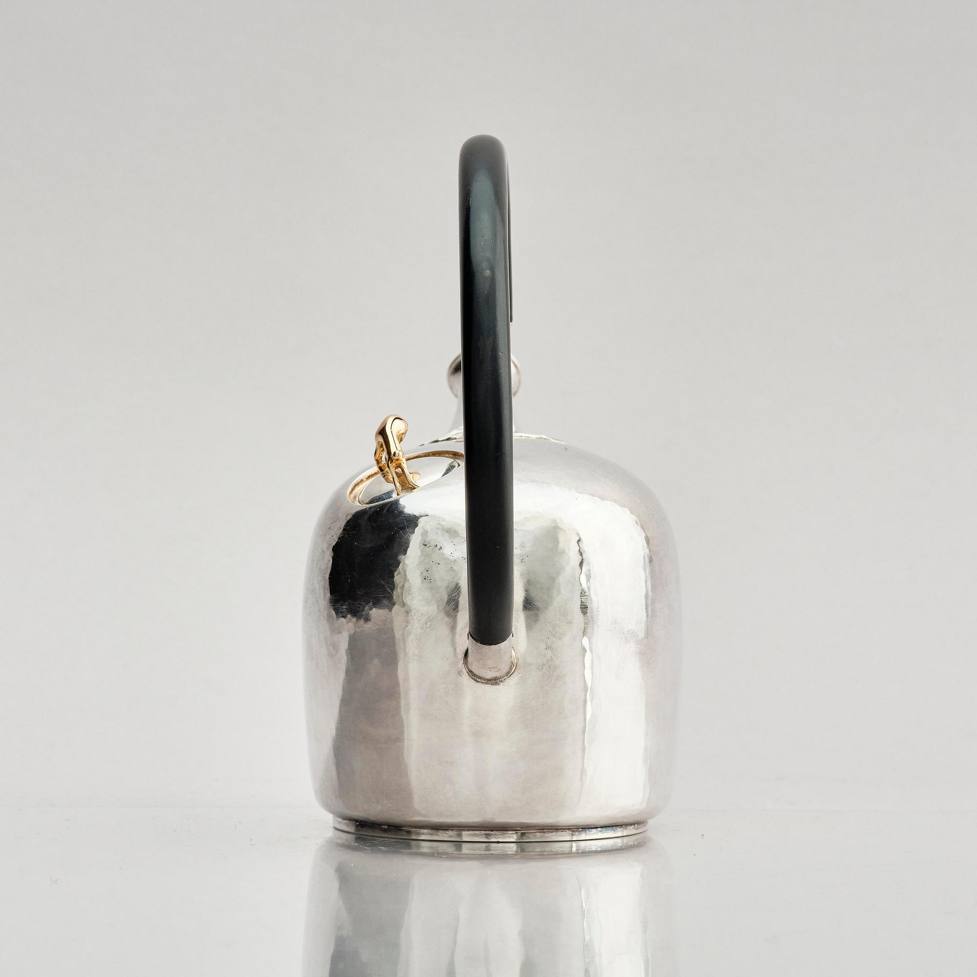 Olle Ohlsson, tekanna, sterling silver, Stockholm 1980.