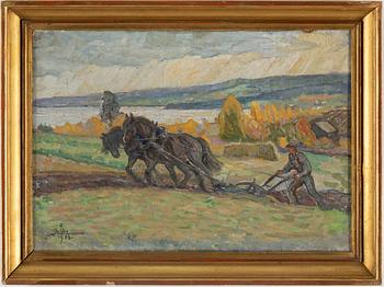 ACKE ÅSLUND, oil on canvas/panel, signed and dated 1903.