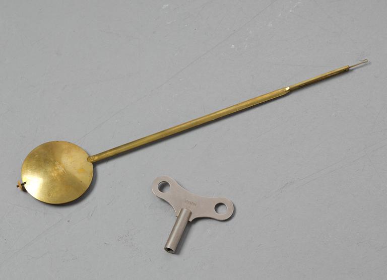 Wall clock, late Gustavian, Sven Peter Hörning (1750-1808, watchmaker in Stockholm, took over Petter Ernst's clock factory in 1785).