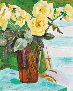 62. Isaac Grünewald, Still life with yellow flowers.