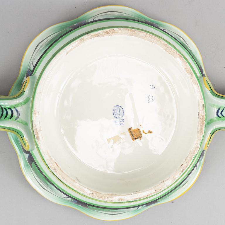 An earthenware Swedish Grace pot/bowl by Arthur Percy for Gefle, 1920's-30's.