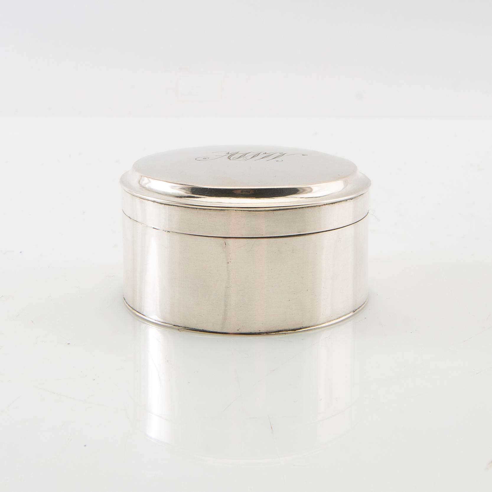 Anton Engström snuff box with lid silver Gothenburg 1848.