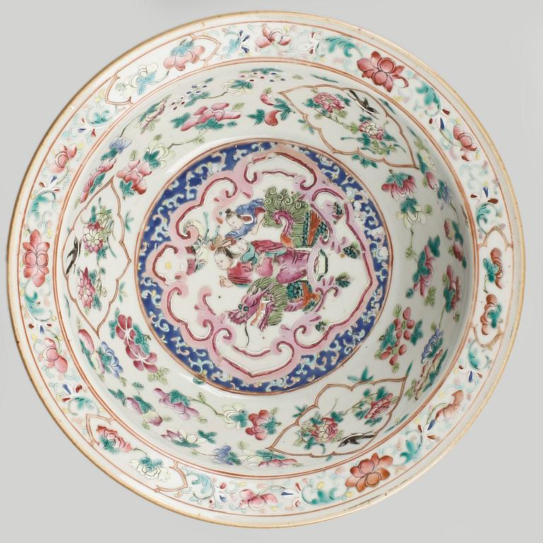 TVÄTTFAT, porslin, Kina, Qingdynastin, 1800/1900-tal.